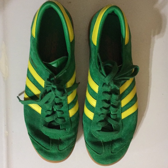 adidas trainers green and yellow
